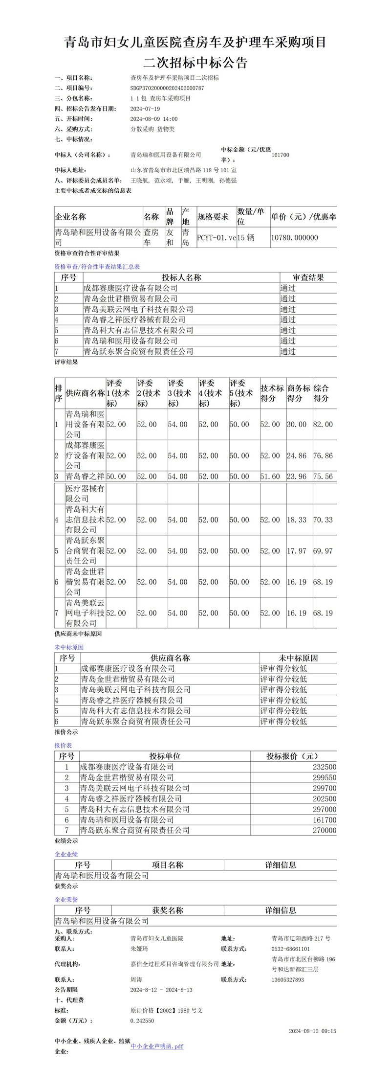 青岛市妇女儿童医院查房车及护理车采购项目二次招标中标公告(1)_01.jpg